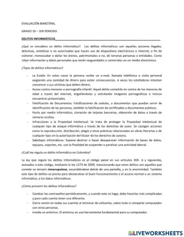 Delitos informaticos - energía