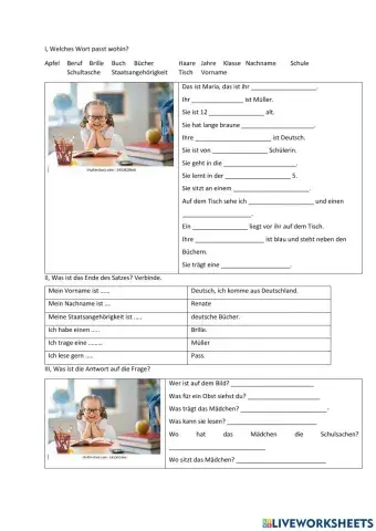 Schüler - Bildbeschreibung