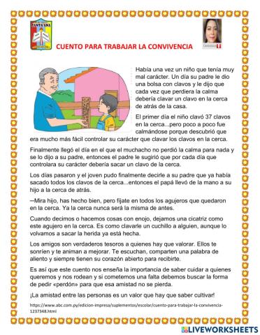 Cuento para trabajar la convivencia