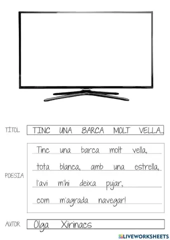 Tinc una barca molt vella...