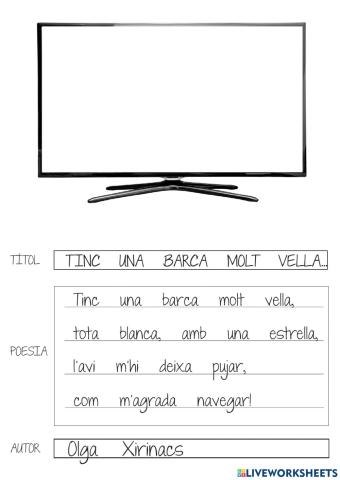 Tinc una barca molt vella...