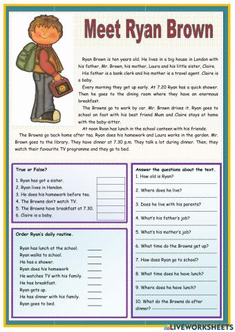 Reading comprehension