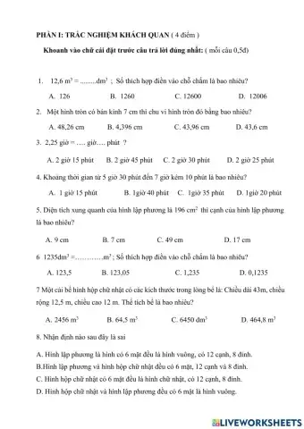 Kiểm tra thử toán