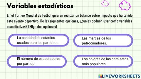 Variables  estadisticas