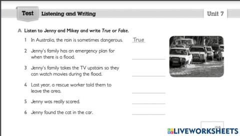 Listening 3º Unit 7