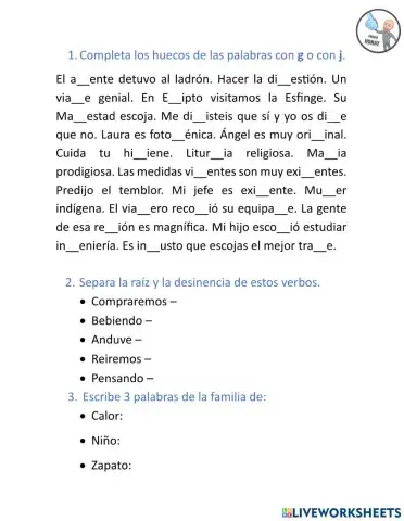 Repaso de contenidos