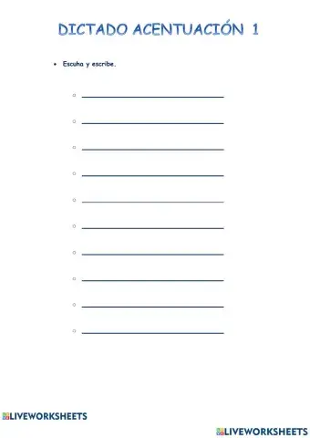 Dictado acentuación 1