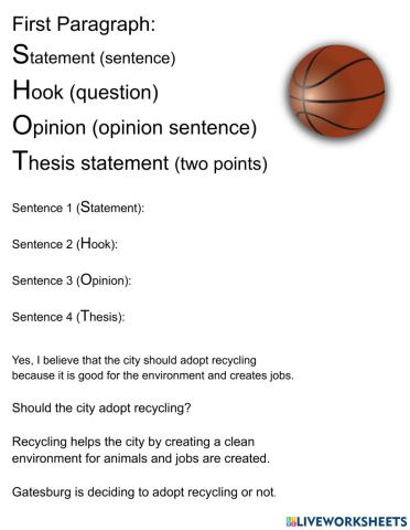 Writing Essay Paragraph 1