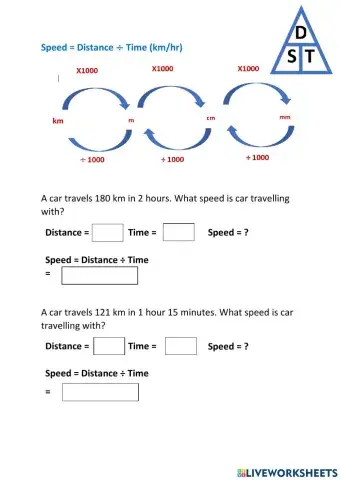 Speed calculations