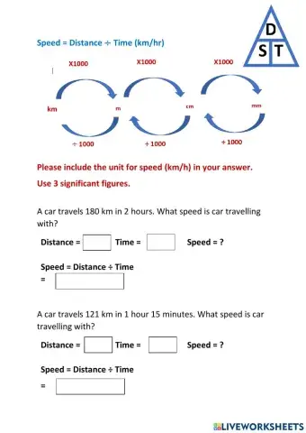Speed calculations (Basic)