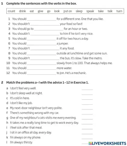 A2.4 9A Grammar 1: Should-Shouldn't