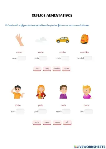 Sufijos aumentativos