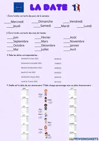 La date en francais