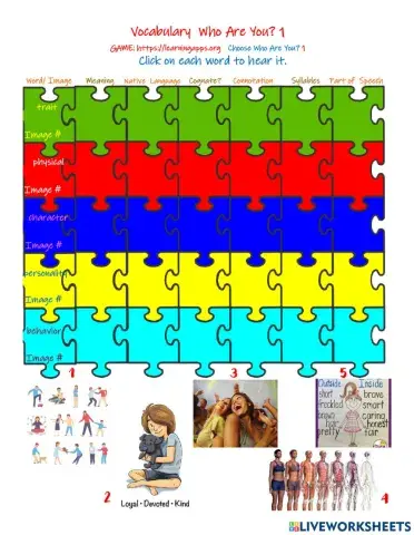 Vocab Who Are You? 1