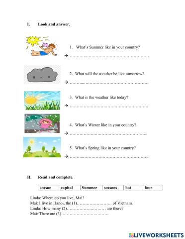 E5.L39.U18.What will the weather be like tomorrow. HW