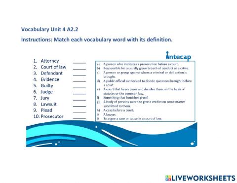 Vocabulary Unit 3 A2.2