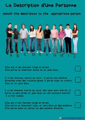 Description d'Une Personne