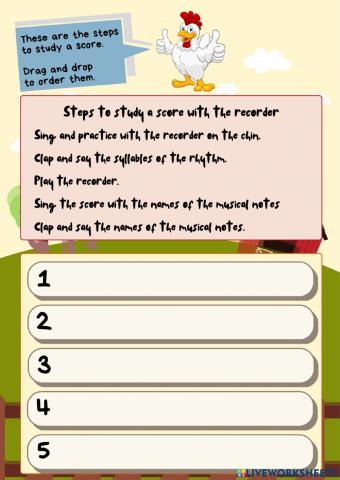 Steps to study a score with the recorder