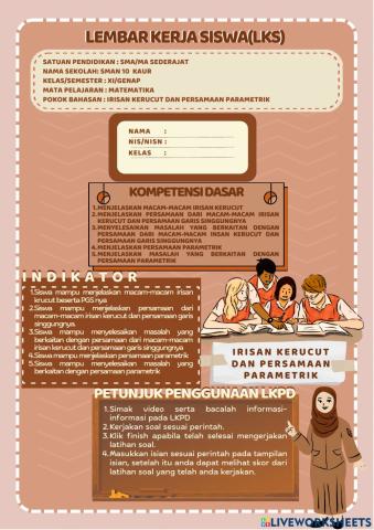LKS Irisan Kerucut dan Persamaan Parametrik