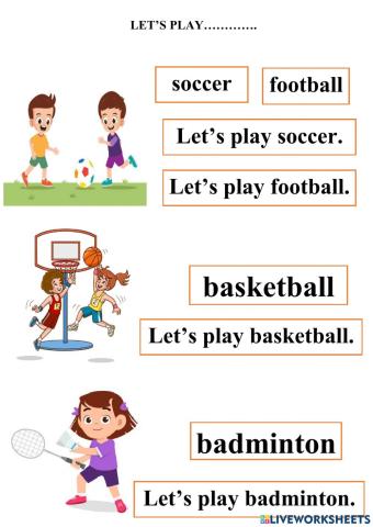 Free time activities - let's play...