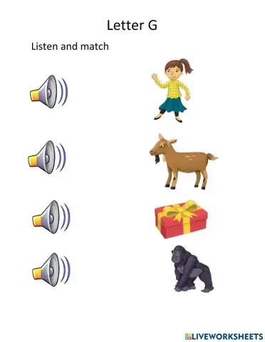 Letter G worksheet