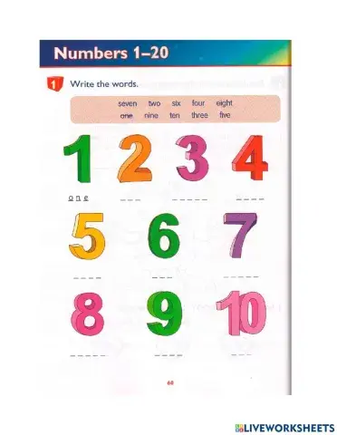 Idict 1 - Unit 11 - Lesson 7: Worksheed