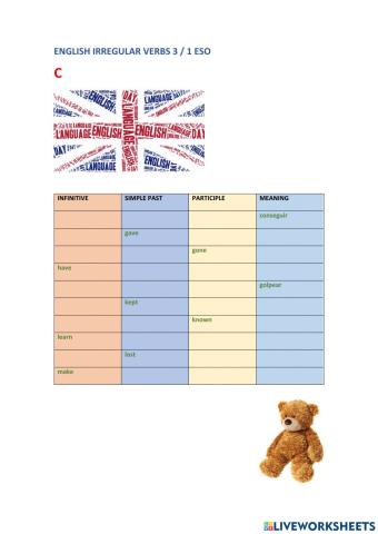 Irregular verbs 3