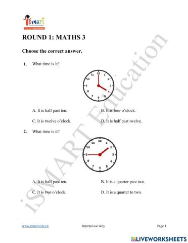 Math - English grade 3