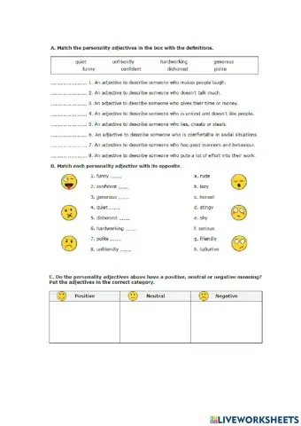 Personality Adjectives B1