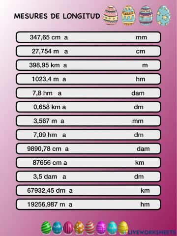 Mesures de longitud