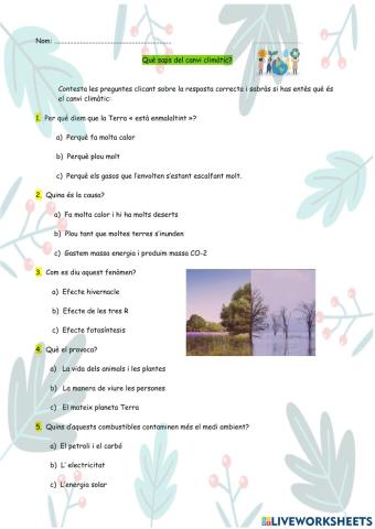 Què saps del canvi climàtic