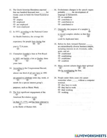 Toefl grammar practice 18