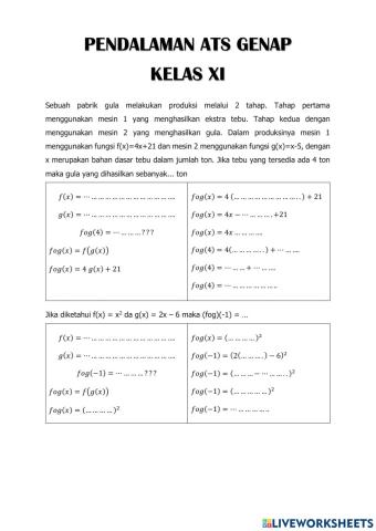 Pendalaman ATS Genap Kelas XI
