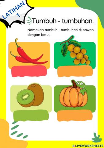 Namakan Tumbuh - tumbuhan