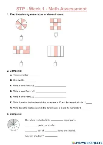 STP - Week 1 - Math Assessment