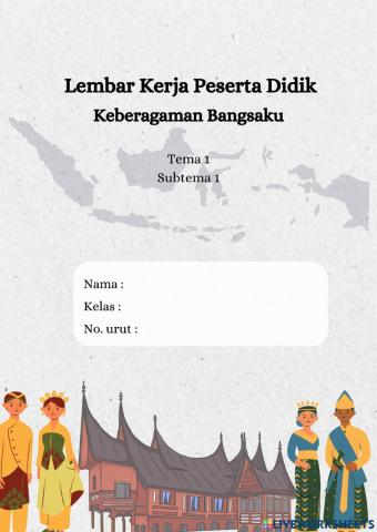 LKPD -Keberagaman Bangasaku Kelas- 4 Tema 1 Subtema 1