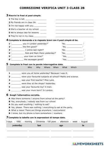 Correzione test unit 3