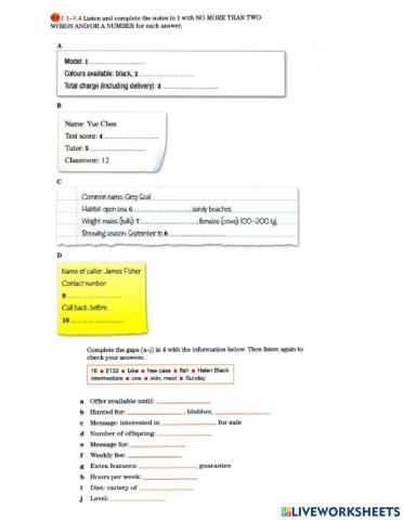 IELTS 6.0 - Unit 2 - Lesson 4 - Listening Practice