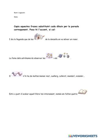 Accentuació paraules