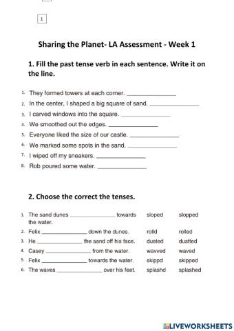 Sharing the Planet- LA Assessment - Week 1