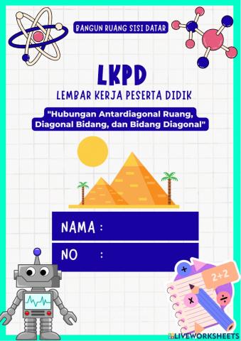 LKPD Hubungan Antardiagonal bidang, diagonal ruang dan bidang diagonal