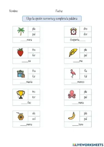 Silabas trabadas o mixtas