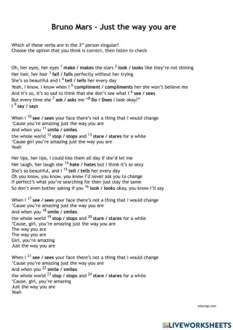 Just the way you are - song