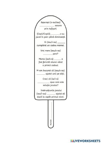 Înghețata cu ortograme
