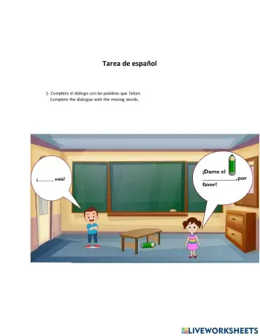 Vamos a dibujar tarea- escribir