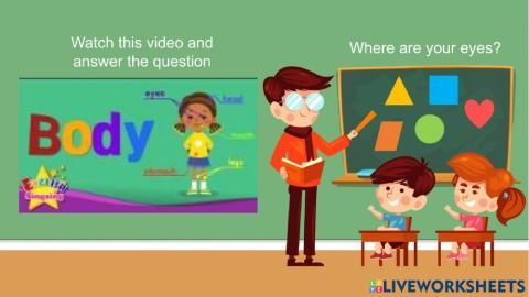 Video about the human parts for kids