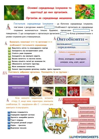 Організм як середовище мешкання.