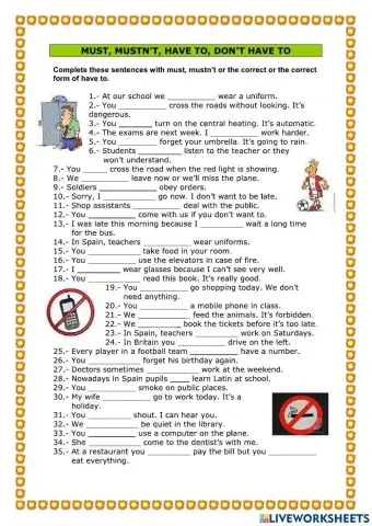 Must + Have To & its Negations