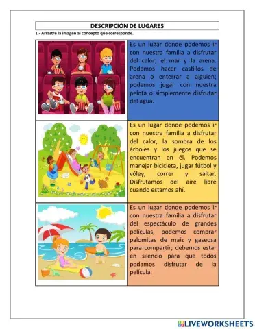 Descripción de lugares