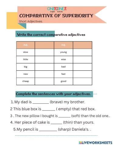 Comparative Adjectives of Superiority
